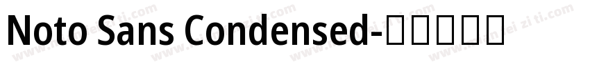 Noto Sans Condensed字体转换